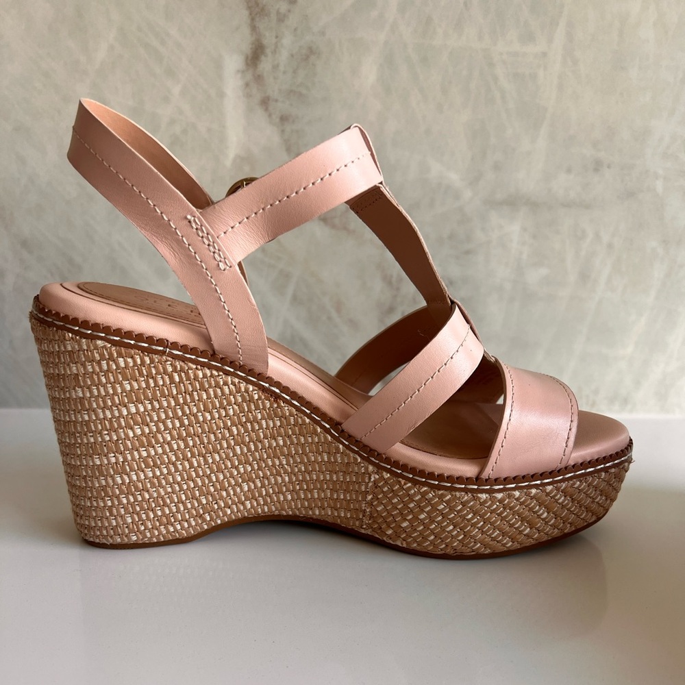 Cole Haan Grand Series Blush Pink Wedge Sandals - Picture 9 of 10